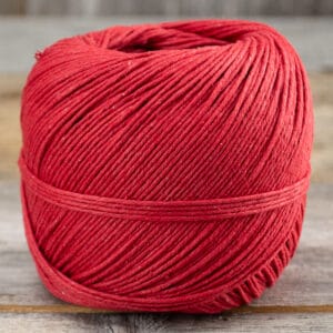 Image of a ball of red hemp rope