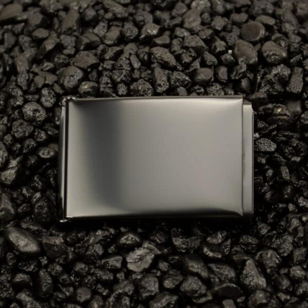 black military belt buckle without image