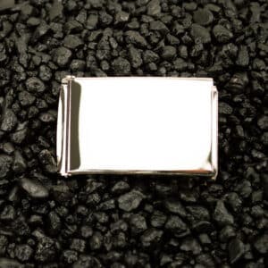 military belt buckle nickel finish without image
