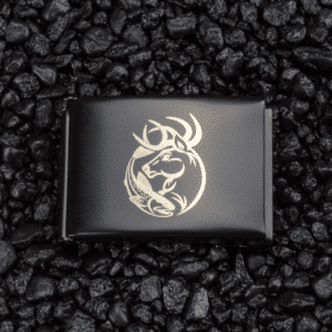 LIQUIDATION - boucle de ceinture militaire noire pour sangle 1,5po - gravée au laser : Chasse et Pêche