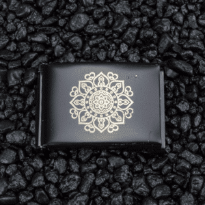 LIQUIDATION - boucle de ceinture militaire noire pour sangle 1,5po - gravée au laser : Mandala 1