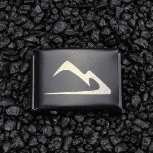 LIQUIDATION - Black military belt buckle for 1.5" webbing - laser engraved: Mountain Stylized