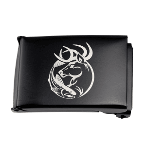 Boucle de ceinture militaire noire pour sangle de 1,25po - gravée au laser : chasse et pêche